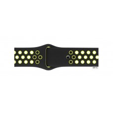 Ремешок для Apple Watch 38mm Nike Sport Band Black-Green