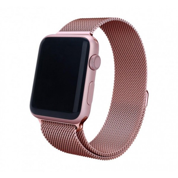 Ремешок для Apple Watch 42mm Milanese Loop Band Rose Gold