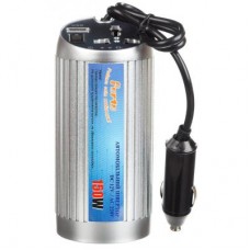 Адаптер автомобильный 12V/220V PORTO 150W, USB, ионизатор, Silver (MNY-150)