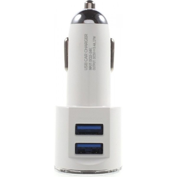 Автомобильное зарядное устройство LDNIO DL-C29 Car charger 2USB 3.4A + Lightning cable White