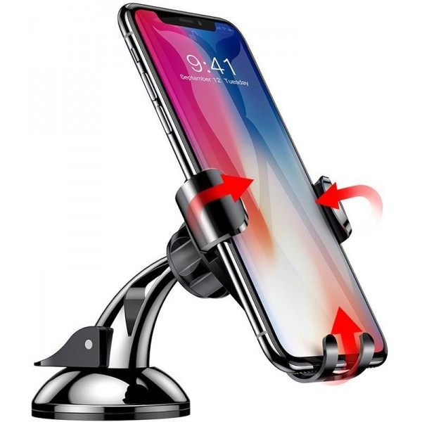 Автодержатель Baseus Osculum Type Gravity Car Mount Black/Silver