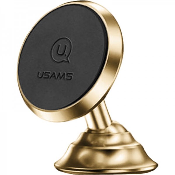 Автодержатель Usams US-ZJ023 Car Dashboard Magnetic Mobile Phone Holder Gold