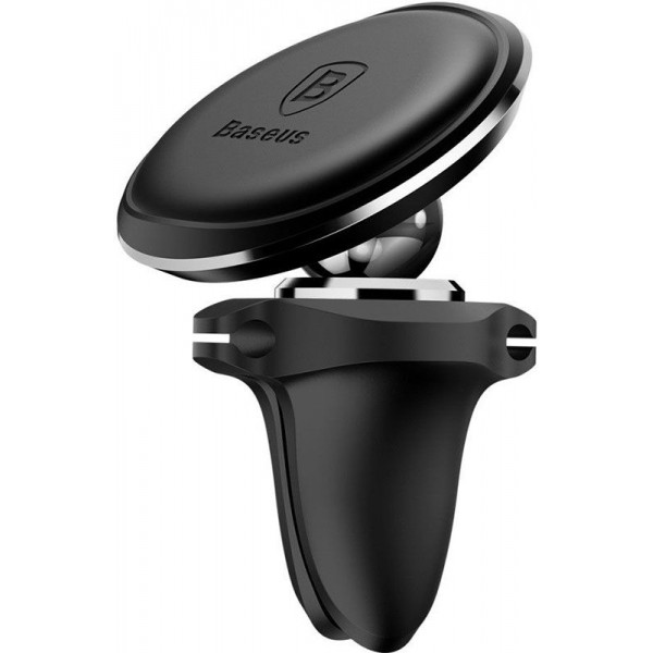 Автодержатель Baseus Magnetic Air Vent Car Mount Holder with cable clip Black