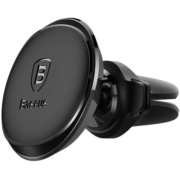 Автодержатель Baseus Magnetic Air Vent Car Mount Holder with cable clip Black