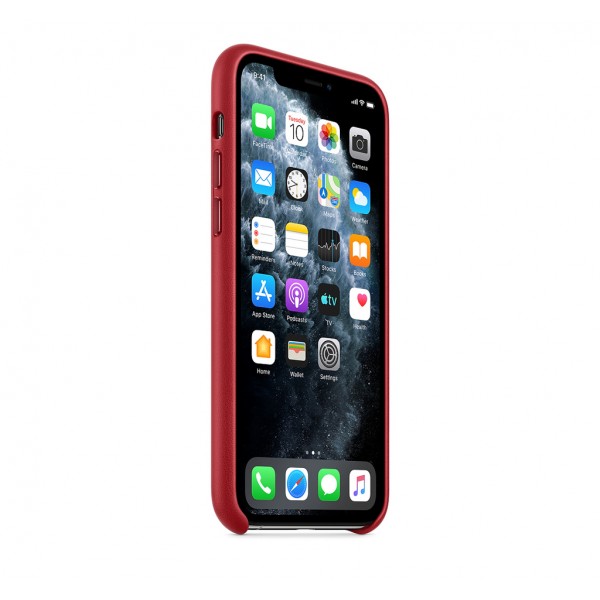 Чехол для Apple iPhone 11 Pro Leather Case Red Copy