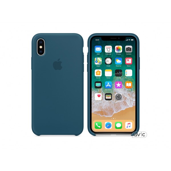 Чехол для Apple iPhone X Silicone Case Cosmos Blue (MR6G2)