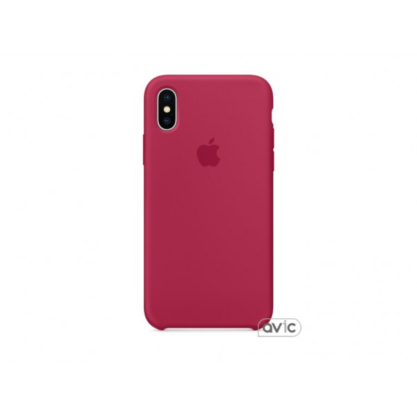 Чехол для Apple iPhone X Silicone Case Rose Red Copy