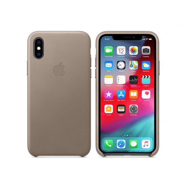 Чехол для Apple iPhone XS Leather Case Taupe Copy