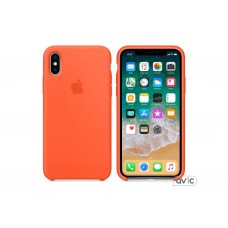 Чехол для Apple iPhone X Silicone Case Orange Copy