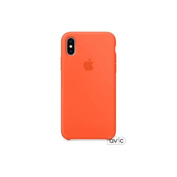 Чехол для Apple iPhone X Silicone Case Orange Copy