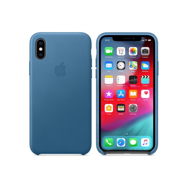 Чехол для Apple iPhone XS Leather Case Cape Cod Blue Copy