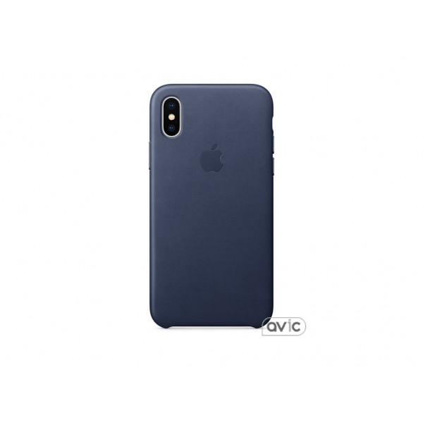 Чехол для Apple iPhone X Leather Case Midnight Blue (MQTC2)