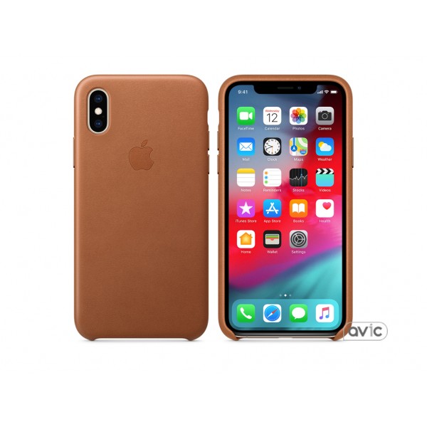 Чехол для Apple iPhone XS Leather Case Saddle Brown Copy