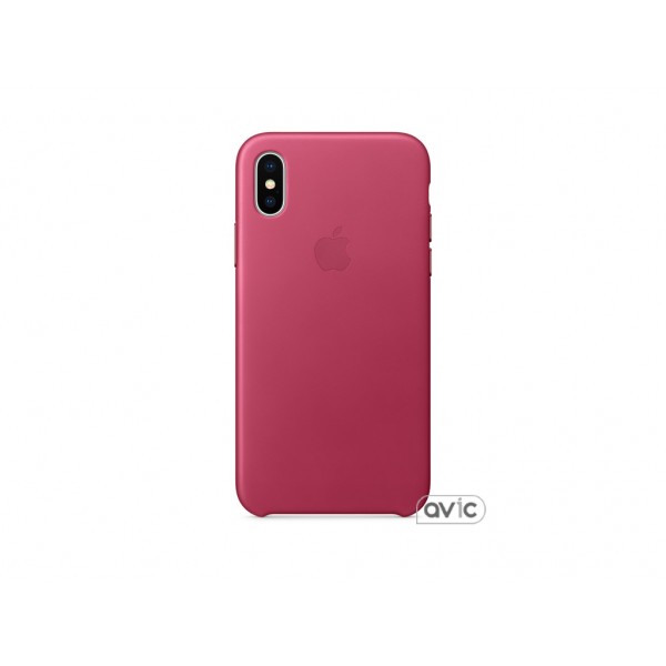 Чехол для Apple iPhone X Leather Case Pink Fuchsia (MQTJ2)