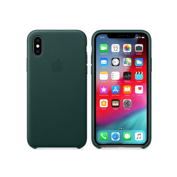 Чехол для Apple iPhone XS Leather Case Forest Green Copy