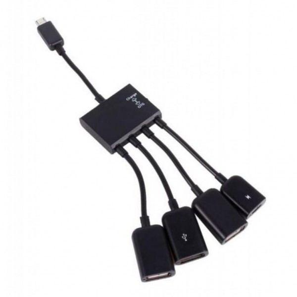 Концентратор Lapara LA-MicroUSB-OTG-HUB black