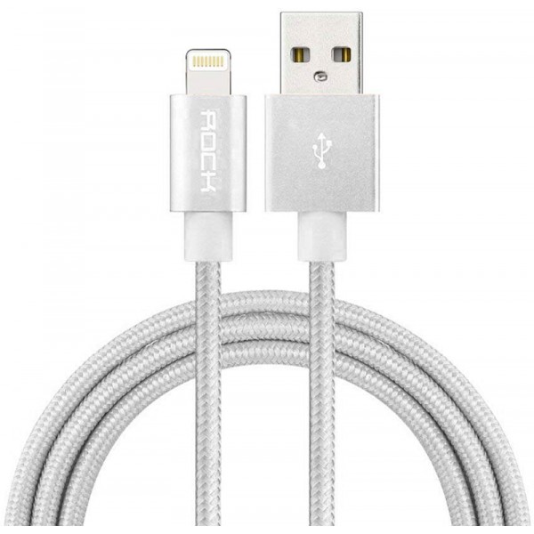 Кабель Rock Charge & Sync round Lightning Cable II 0,3 m White