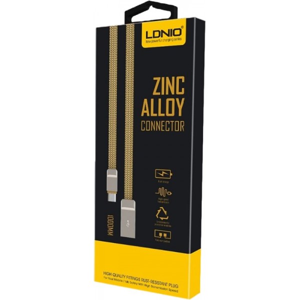 Кабель LDNIO LS20 Micro cable 1m Gold