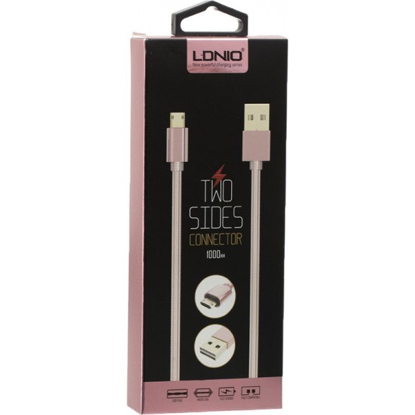 Кабель LDNIO LS24 Micro cable 1m Rose gold