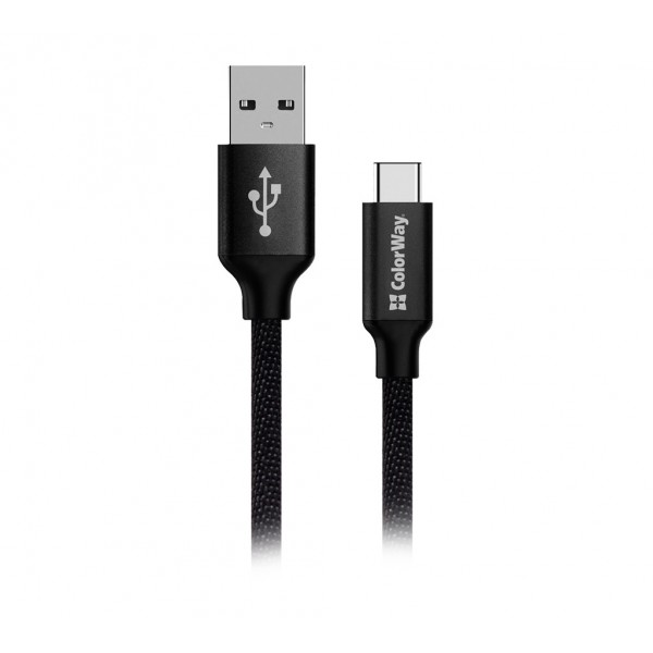 Кабель ColorWay USB-USB Type-C, 1м Black (CW-CBUC003-BK)