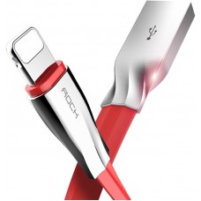 Кабель Rock Salmon lightning Charge & Sync flat cable 1 m Red