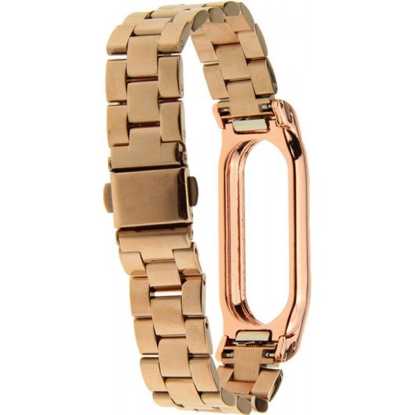 Ремешок UWatch Metal Strap For Xiaomi Mi Band 2 Rose Gold