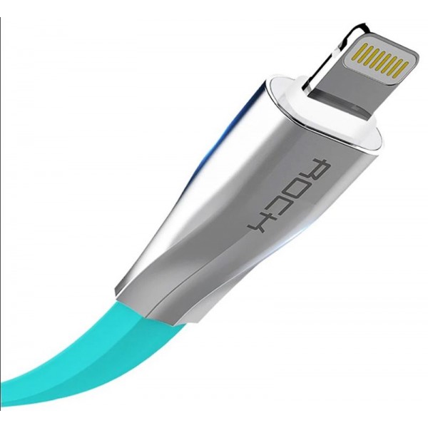 Кабель Rock Salmon lightning auto disconnect data cable 1 m Blue