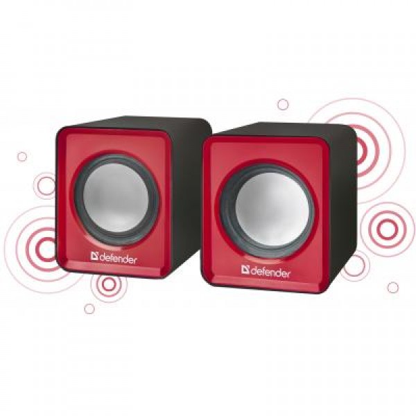 Акустическая система Defender SPK 22 2х2,5W USB red (65502)