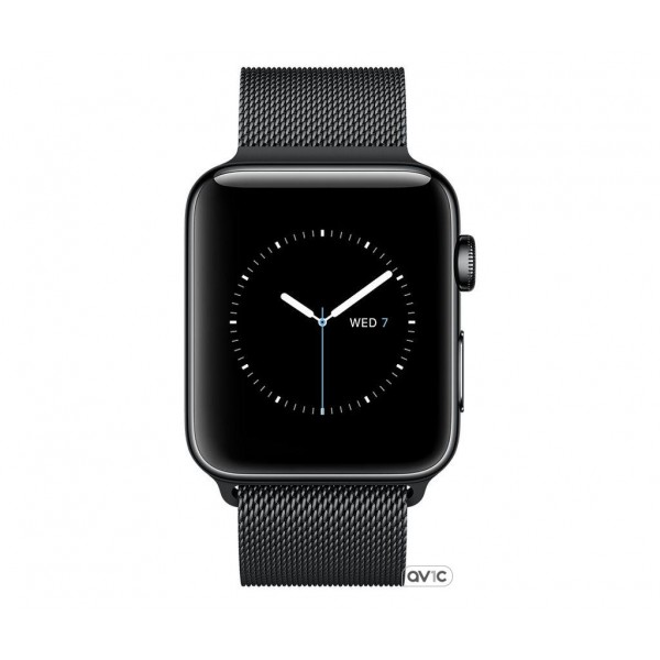 Apple Watch Series 2 38mm Space Black Stainless Steel Case with Space Black Milanese Loop (MNPE2)