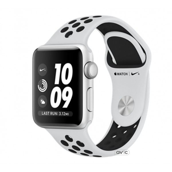 Apple Nike+ Watch Series 3 42mm GPS Silver Aluminum Case with Pure Platinum/Black Nike Sport Band (MQL32)