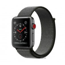 Apple Watch Series 3 (GPS + Cellular) 38mm Space Gray Aluminum w. Dark Olive Sport L. (MQJT2)