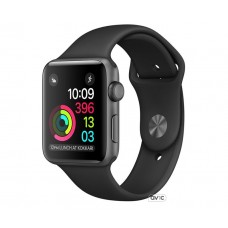 Apple Watch Series 3 (GPS) 42mm Space Gray Aluminum w. Black Sport B. - Space Gray (MQL12)