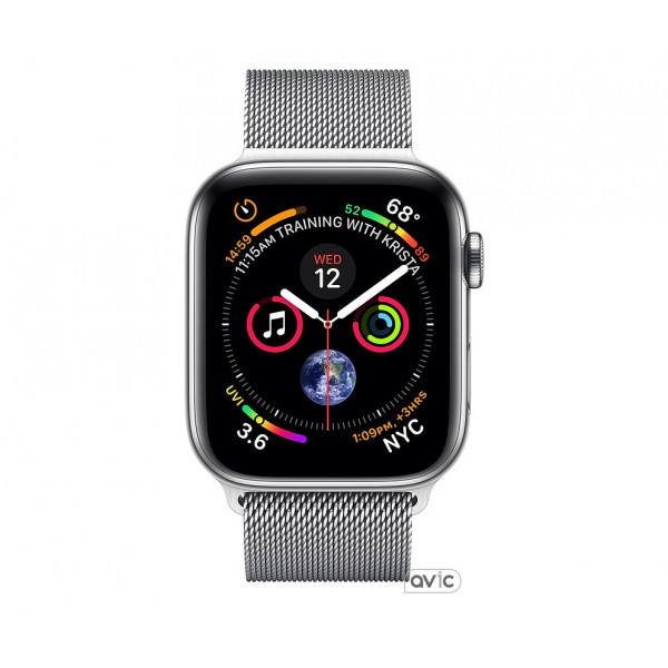 Apple Watch Series 4 (GPS + Cellular) 40mm Stainless Steel Case with Milanese Loop (MTUM2)