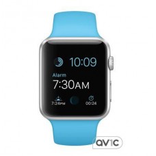 Apple Watch Sport 42mm Silver Aluminum Case with Blue Sport Band (MLC52)