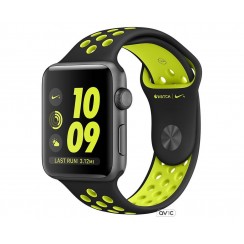 Apple Watch Nike+ Series 2 38mm Space Gray Aluminum Case with Black/Volt Nike Sport Band (MP082)