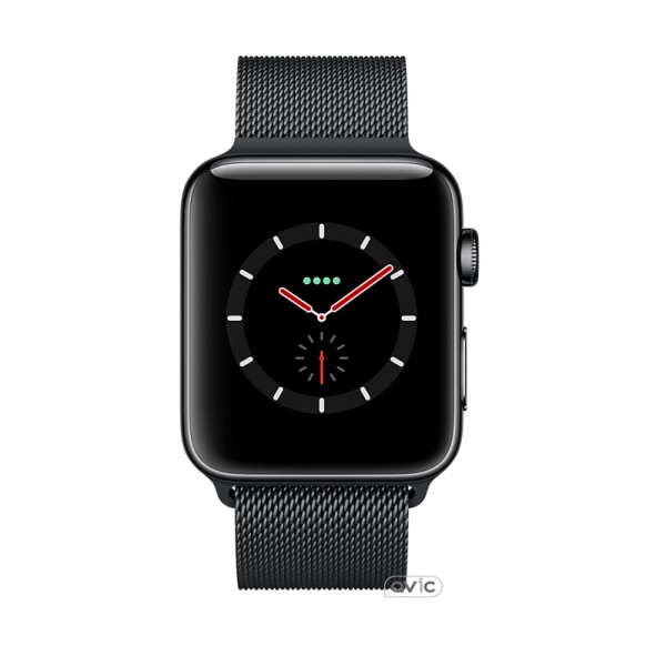 Apple Watch Series 3 (GPS + Cellular) 42mm Space Black Stainless Steel w. Space Black Milanese L. (MR1L2)