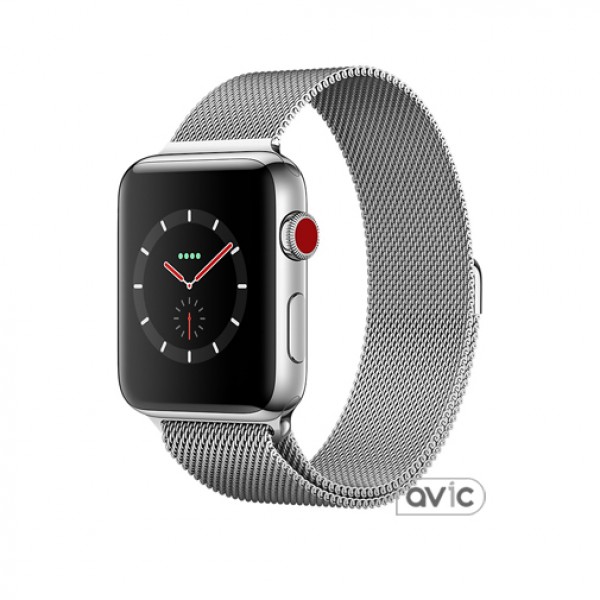 Apple Watch Series 3 (GPS+LTE) 42mm Stainless Steel Case with Milanese Loop (MR1U2)