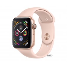 Apple Watch Series 4 (GPS) 44mm Gold Aluminum Case with Pink Sand Sport Band (MU6F2)