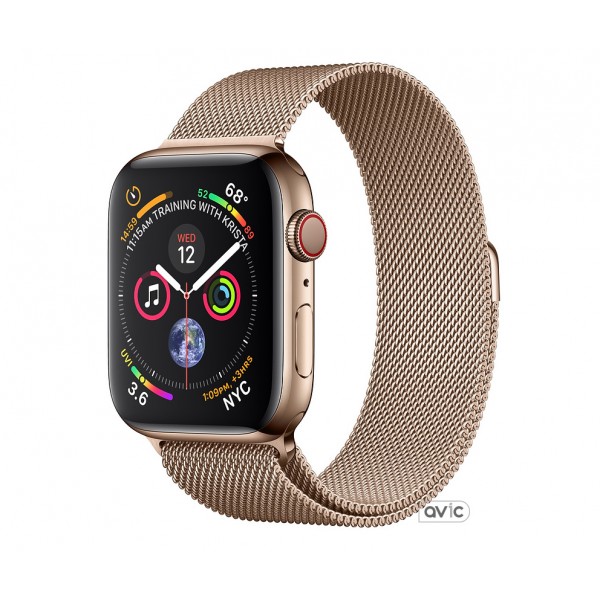 Apple Watch Series 4 GPS + Cellular 40mm Gold Stainless Steel Case w. Gold Milanese Loop (MTVQ2)