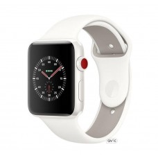 Apple Watch Edition Series 3 GPS + Cellular 42mm White Ceramic w. Soft White/Pebble Sport B. (MQKD2)