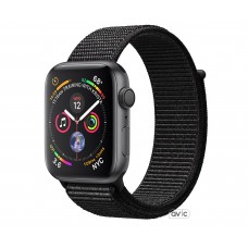 Apple Watch Series 4 (GPS) 44mm Space Gray Aluminum Case with Black Sport Loop (MU6E2)