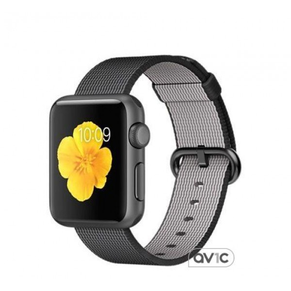 Apple Watch Sport 38mm Space Gray Aluminum Case with Black Woven Nylon (MMF62)