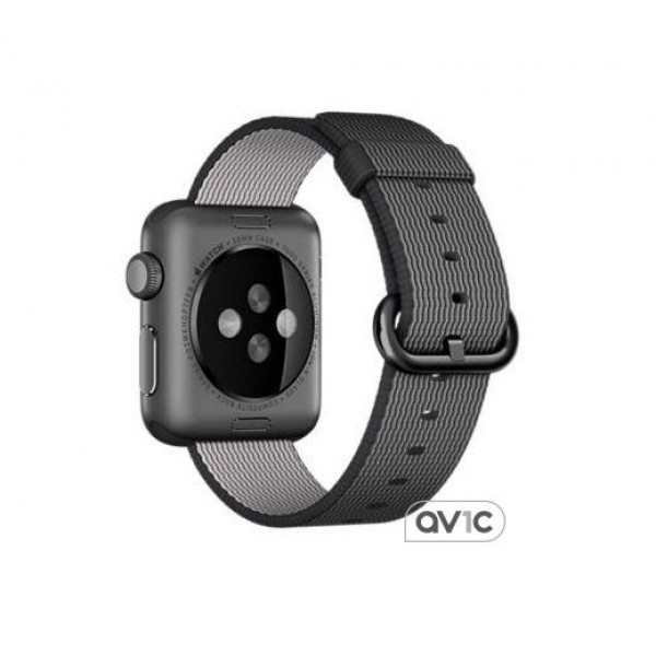 Apple Watch Sport 38mm Space Gray Aluminum Case with Black Woven Nylon (MMF62)