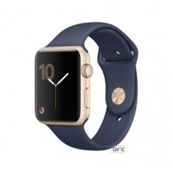 Apple Watch Series 2 42mm Gold Aluminum Case with Midnight Blue Sport Band (MQ152)