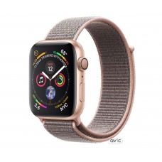 Apple Watch Series 4 (GPS + Cellular) 44mm Gold Aluminum Case with Pink Sand Sport Loop (MTV12, MTVX2)