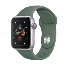 Apple Watch Series 5 (GPS+CELLULAR) 44mm Silver Aluminum Case with Sport Band Pine Green