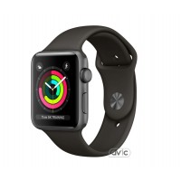 Apple Watch Series 3 (GPS) 38mm Space Gray Aluminum w. Gray Sport B. - Space Gray (MR352)