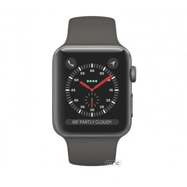 Apple Watch Series 3 (GPS) 42mm Space Gray Aluminum w. Gray Sport B. - Space Gray (MR362)