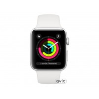 Apple Watch Series 3 42mm Silver Aluminium Case with White Sport Band (MTF22)