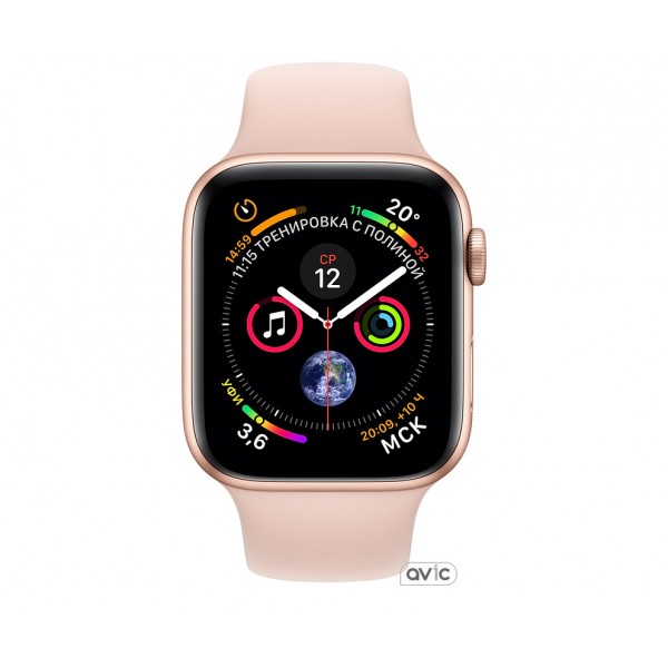 Apple Watch Series 4 (GPS) 40mm Gold Aluminum Case with Pink Sand Sport Band (MU682)